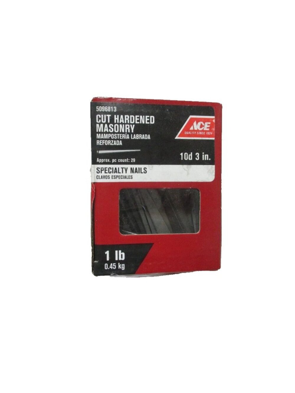 Ace Cut Hardened Specialty Masonry Nails 10d 3 in 5096813 Sealed 29 pc 1 lb. Box